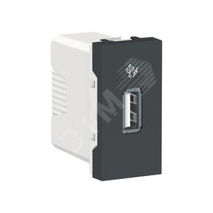 UNICA MODULAR Розетка в рамку USB, 5 В / 1000 мА, 1 модуль антр - Schneider Electric