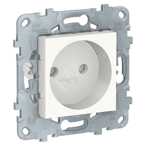 Розетка UNICA NEW без заземления со шторками винтовой зажим 16 А 250 В белый