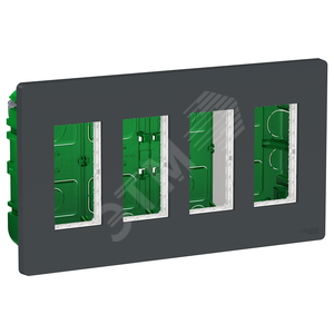 UNICA SYSTEM+ БЛОК скрытой установки 4х2 антрацит | NU174454 | Schneider Electric - Schneider Electric