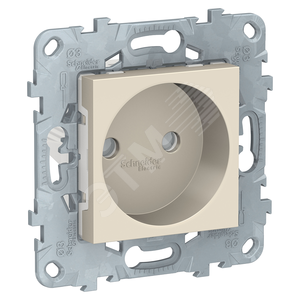 UNICA NEW Розетка в рамку б/з, с/ш, винт. зажим, 16 А, 250 В, беж - Schneider Electric