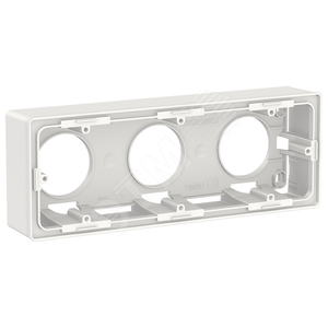 Коробка UNICA NEW для открытой установки 3-постовая белый (NU800618) - Schneider Electric