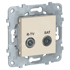 UNICA NEW Розетка в рамку R-TV/ SAT, одиночная, беж - Schneider Electric