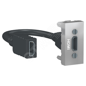 Розетка UNICA MODULAR HDMI 1 модуль алюминий (NU343030) - Schneider Electric