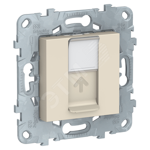 Розетка UNICA NEW компьютерная RJ45 одиночная категория 5е UTP бежевый - Schneider Electric