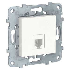 Розетка UNICA NEW телефонная RJ11 одиночная 4 контакта белый (NU549218) - Schneider Electric