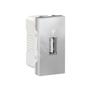 Коннектор USB UNICA MODULAR 1 модуль алюминий - Schneider Electric
