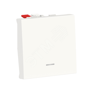 Переключатель UNICA MODULAR одноклавишный с нейтралью схема 6а 2 модуля белый - Schneider Electric