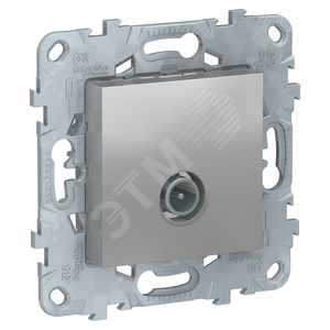 Розетка UNICA NEW TV одиночная алюминий (NU546230)