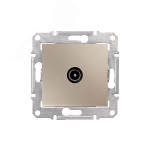 Sedna Розетка телевизионная TV оконечная 1дБ в рамку титан (SDN3201668) 5