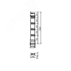 Секция прямая для вертикального распределения 2.5М 630А - фото 7