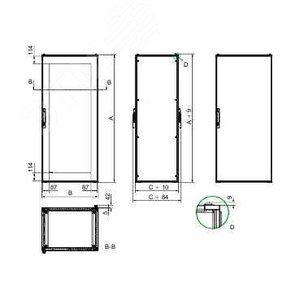 ШКАФ SF ДЛЯ ЭЛЕКТР. ОБ-Я 2200x800x800 | NSYSF22880E | Schneider Electric - фото 6