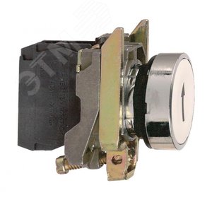 Кнопка черная Стрелка без фиксации 1НО (XB4BA3341)