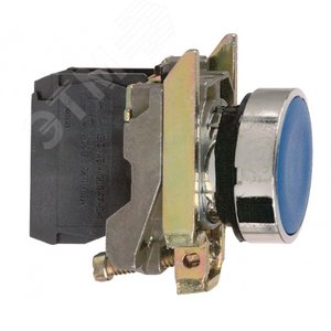 Кнопка синяя без фиксации 22мм 1но (XB4BA61) - Schneider Electric