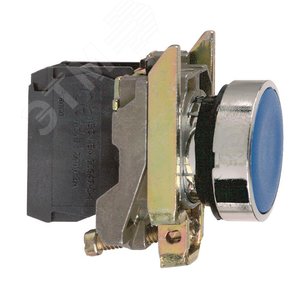 Кнопка синяя без фиксации 22мм 1но (XB4BA61) - фото 3