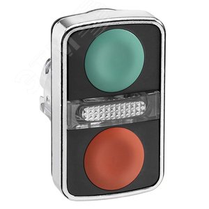 Головка кнопки двойная без маркировки + LED - фото 4