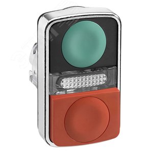 ГОЛОВКА КНОПКИ ДВОЙНАЯ БЕЗ МАРКИР + LED ZB4BW7L3740 | ZB4BW7L3740 | Schneider Electric 4