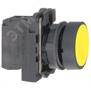 Кнопка желтая без фиксации 22 мм 1но (XB5AA51)