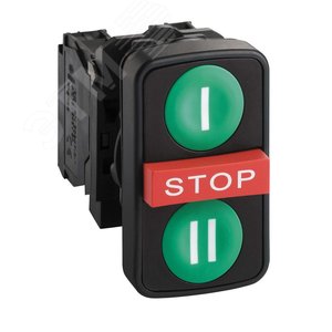 Кнопка 22мм тройная с маркировкой 4