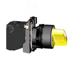Переключатель 22мм 24В желтый с подсветкой (XB5AK125B5) 5