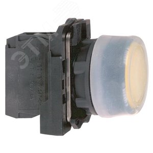 Кнопка 22мм желтая с возвратом 4