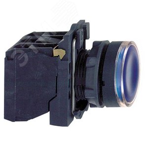 КНОПКА 22ММ 24В СИНЯЯ С ПОДСВЕТКОЙ | XB5AW36B5 | Schneider Electric 4