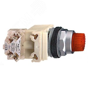 Кнопка с подсветкой красная 24В 3