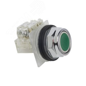 Кнопка утопленная зеленая 9