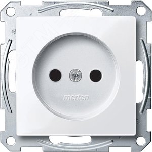 Механизм розетки без заземляющего контакта белый (MTN2000-0325) 4