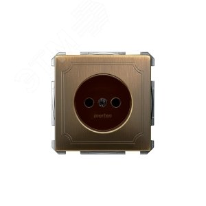 Механизм розетки без заземления без шторок винтовые зажимы античная латунь 6