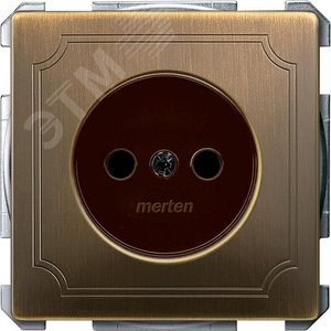 Механизм розетки без заземления без шторок винтовые зажимы античная латунь 4