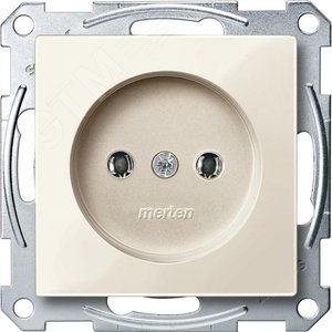 Механизм розетки без заземляющего контакта бежевыйЙ 4