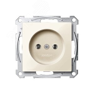 Механизм розетки без заземляющего контакта бежевыйЙ 7