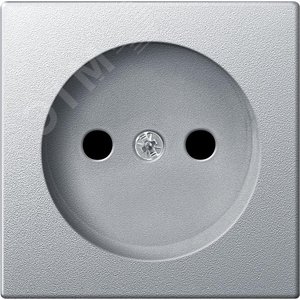 Центральная плата для механизмов розеток без заземляющих контактов алюминий (MTN2030-0460) 3