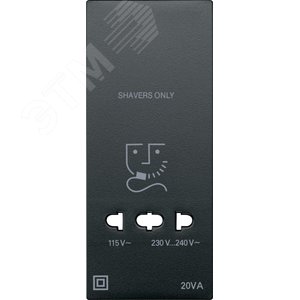 Центральная плата розетки для электробритвы антрацит 4