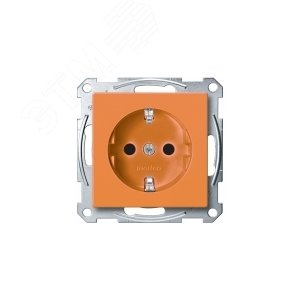 Merten SM Розетка Schuko Оранжевая для спец. цепей, с защитными шторками, безвинтовой зажим | MTN2300-0302 | Schneider Electric - фото 6