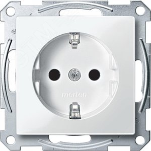 Механизм розетки с заземлением со шторками белый (MTN2300-0319) - Schneider Electric