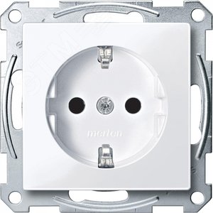 Механизм розетки Schuko с о шторками белый (MTN2300-0325) - фото 2