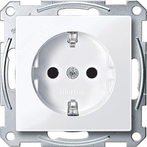 Механизм розетки Schuko с о шторками белый (MTN2300-0325) - фото 4