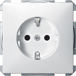 Механизм розетки с заземлением со шторками белый (MTN2300-4019) - Schneider Electric