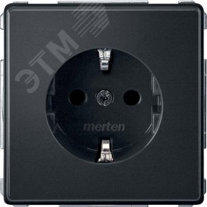 Механизм розетки Schuko со шторками антрацит (MTN2300-7214) - Schneider Electric
