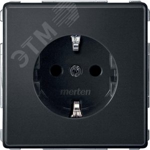 Механизм розетки Schuko со шторками антрацит (MTN2300-7214) - фото 2