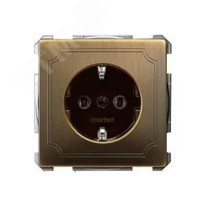 Sys D Розетка с заземлением без шторок античная латунь SCHUKO (MTN2301-4143) 7