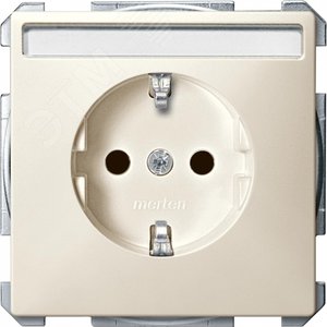 Механизм розетки с полем для надписи бежевый (MTN2302-4044) - Schneider Electric