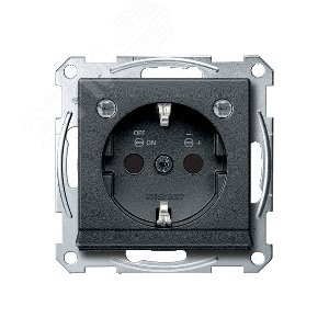 Механизм розетки Schuko с модулем светодиодной подсветки антрацит (MTN2304-0414) - фото 8