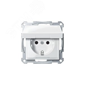 Механизм розетки Schuko с крышкой белый (MTN2310-0319) - фото 5