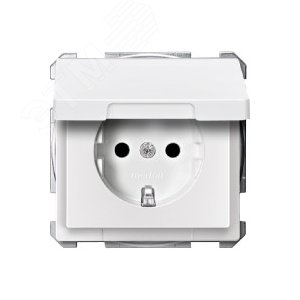 Розетка с заземлением Schuko 2P+E 16а 250В с крышкой (MTN2310-4019) 6