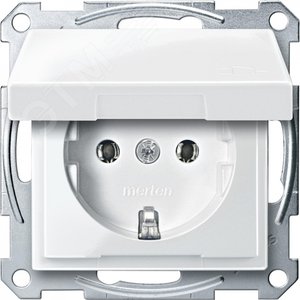 Механизм розетки Schuko с крышкой белый (MTN2311-0319) - Schneider Electric