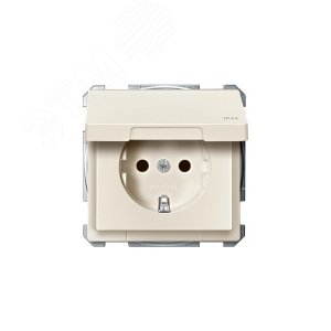 Механизм розетки Schuko с крышкой бежевый (MTN2314-4044) 5
