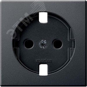 Центральная плата для механизмов розеток Schuko без устройств защиты антрацит (MTN2331-0414) 3