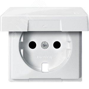 Центральная плата с крышкой для механизма розетки Schuko белый (MTN2340-0319) - фото 2